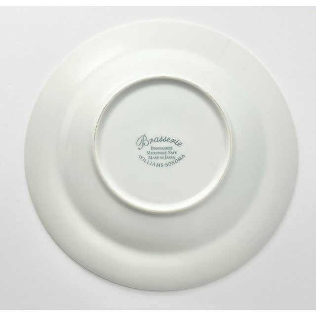 2010s Contemporary Williams-Sonoma “Brasserie, White” Ceramic Large Rim Soup Bowls - Set of 4 For Sale - Image 5 of 5