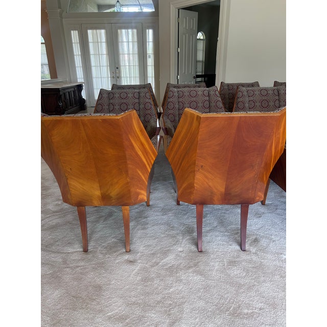 Olive 1990s Set of 12 Upholstered Dining Chairs by Enrique Garcel For Sale - Image 8 of 9