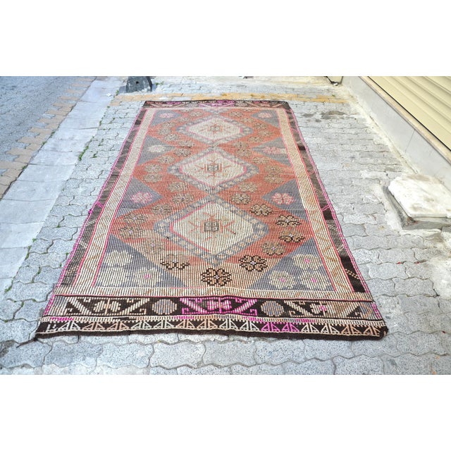 1960s Turkish Handmade Kilim Rug For Sale - Image 11 of 11