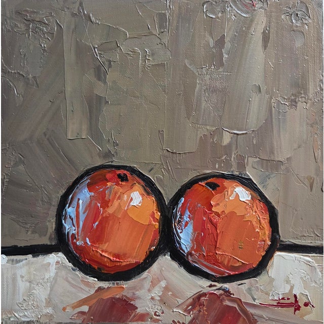 Oranges Oil Painting by Vivek Mandalia For Sale