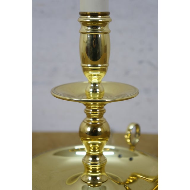 Late 20th Century Late 20th Century Baldwin Brass Colonial Candlestick Candle Holder Vanity Lamp 13" For Sale - Image 5 of 14