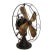 Mid-Century Modern General Electric Oscillating Brass Blade Fan For Sale - Image 3 of 5