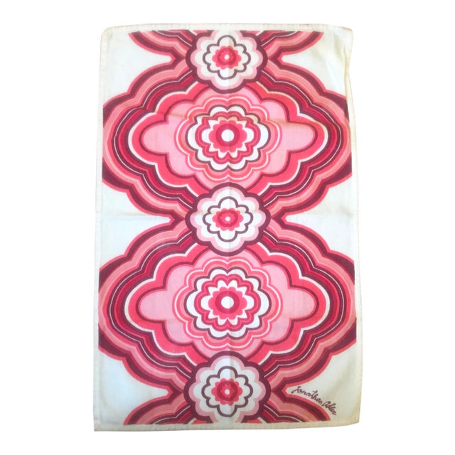 1990s Jonathan Adler Red Floral Pattern Placemat For Sale