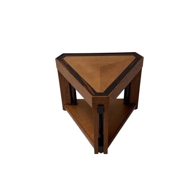 Wood Art Deco Modernist Triangular Side Table from Anton Lucas, 1920s For Sale - Image 7 of 12