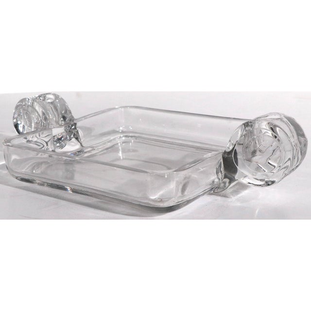 Transparent Art Deco Mid Century Crystal Glass Centerpiece Candlesticks For Sale - Image 8 of 8