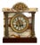 Antique French Onyx Mantel Clock, A.B. Griswold & Co. New Orleans Retailer For Sale