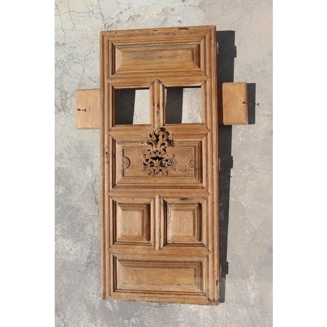 Baroque 18th Century Antique Bleached Panelled Door of a Chapel, Portuguese For Sale - Image 3 of 3