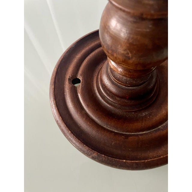 Turned Wooden Lamp, France, 1950 For Sale - Image 11 of 14