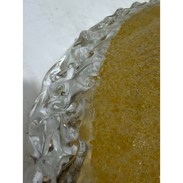 Large Gold Murano Glass Ceiling Lights, 1980s., Set of 2 For Sale - Image 9 of 11