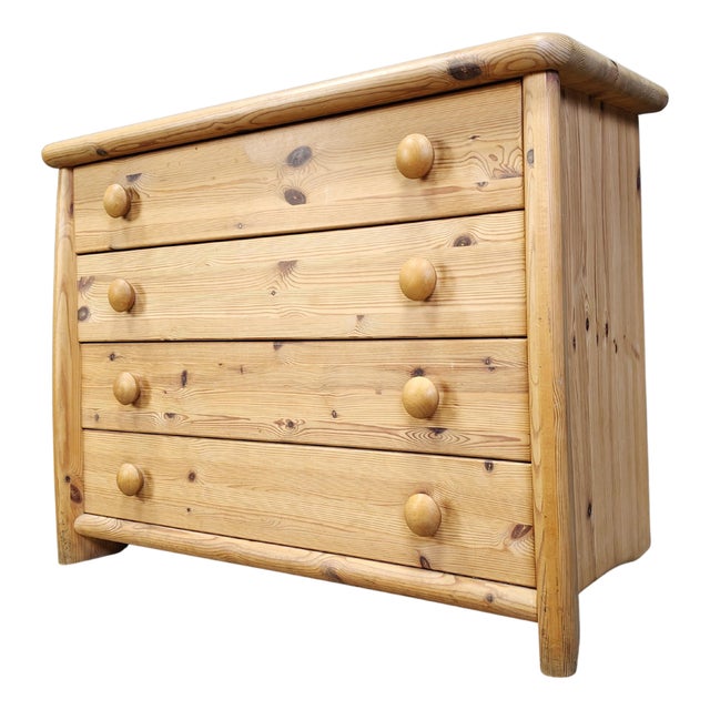 Scandinavian Pine Chest of Drawers, 1980s For Sale
