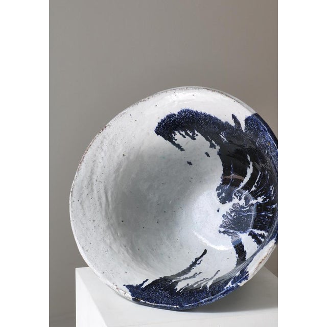 Monumental Danish Modern Stoneware Bowl attributed to Ole Bjørn Krüger, 1960s For Sale - Image 10 of 14