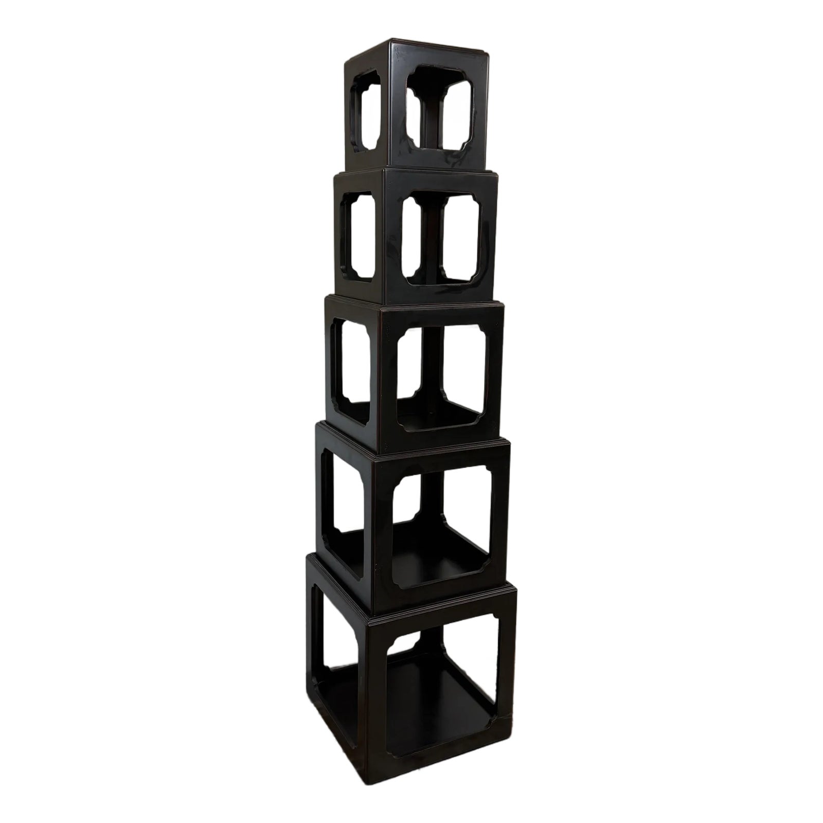 Modular Padoga Stacking Box Shelves, Set of Five | Chairish