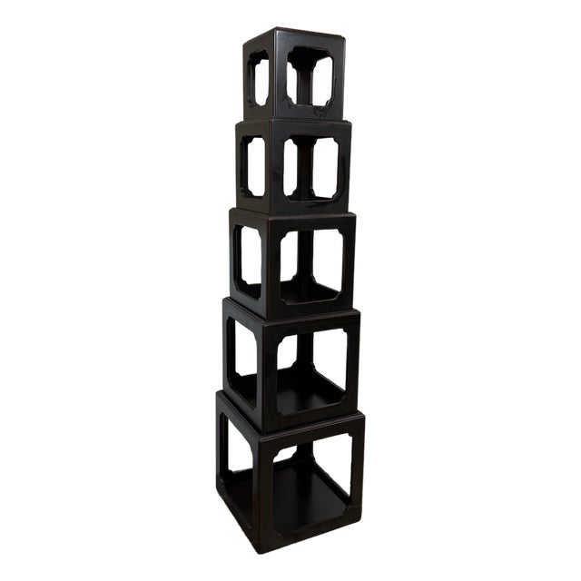 Modular Padoga Stacking Box Shelves, Set of Five For Sale