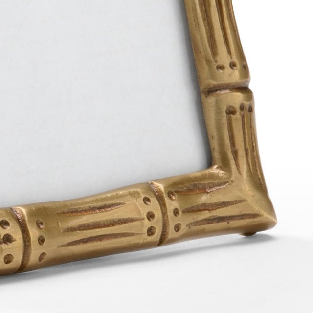 Display your favorite 4"x6" photograph in our brass bamboo frame. This antique brass picture frame with bamboo design...