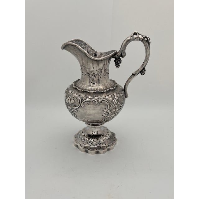 Four Piece Early 19th Century Coin Silver Coffee Service, Jb Ginochio (1834-1857) New York, Ny For Sale - Image 10 of 15