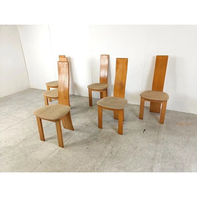 1980s Vintage Dining Chairs by Rob and Dries Van Den Berghe, 1980s, Set of 6 For Sale - Image 5 of 11