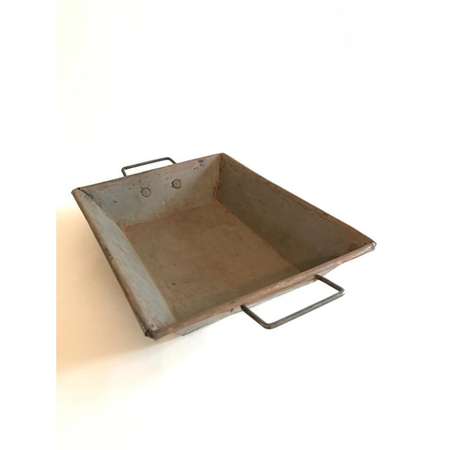 Handmade antique baking tin. Many uses for this small tray. Great retail prop or room decor.