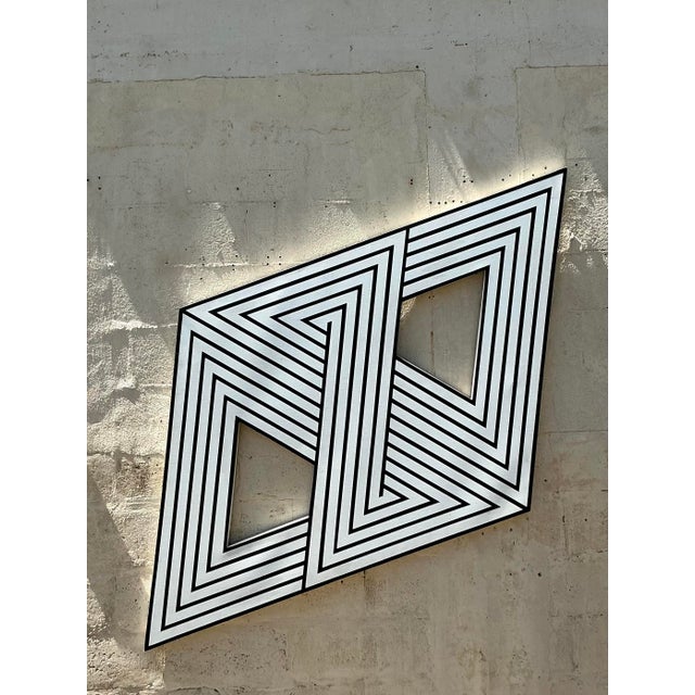 Immerse your space in dynamic visual intrigue with this captivating Vintage Boho Geometric Abstract on Canvas. This...