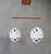 Unusual double pendant light produced in Czechoslovakia during the 1960s, featuring two sculptural white opaline glass...