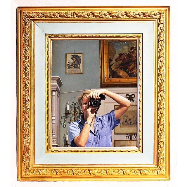 Wood Gilt Gold Antique American Mirror For Sale - Image 7 of 7