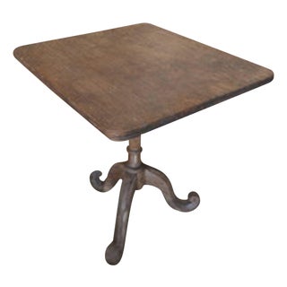 Hand-Carved Antique Teak Wood Side Table For Sale