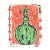 Pour Decanter - Original Pop Street Art Acrylic Painting on Newspaper by Gary John For Sale