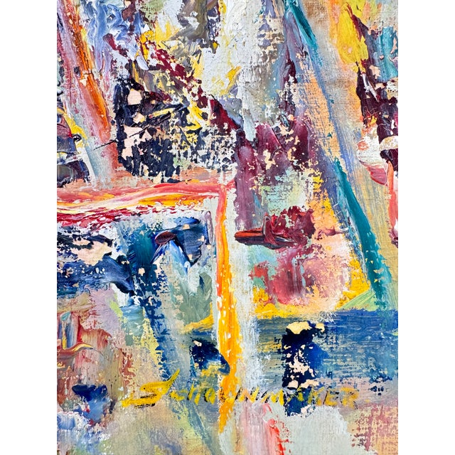 Mid-Century Expressionist Oil Painting of Seated Woman, Signed Schoonmaker For Sale - Image 4 of 12