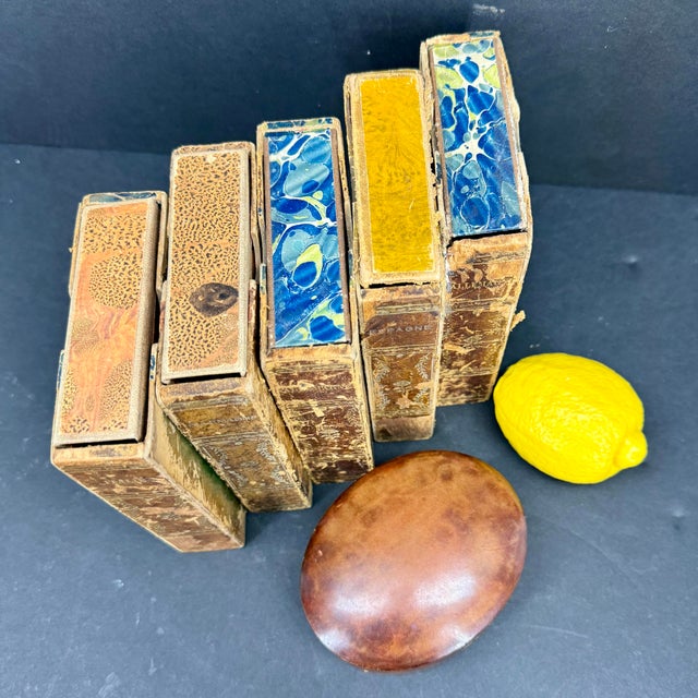 1970s 1970s Small Oval Italian Hand Tooled Leather Box by Paul Stuart For Sale - Image 5 of 12