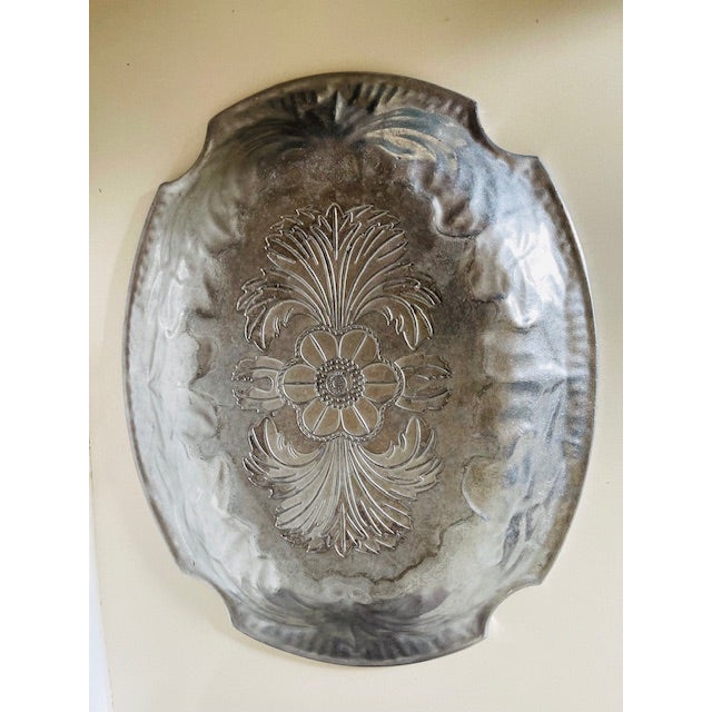 Late 20th Century Large Pewter Tray, Vintage For Sale - Image 14 of 15