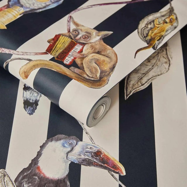 Paper House of Hackney Empire Wallpaper - Midnight, Sample For Sale - Image 7 of 8