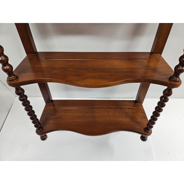 Carl Forslund Cherry Three Tier Wall-Mount Shelf Unit For Sale - Image 9 of 11