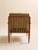 The Vintage MCM Teak Exposed Frame Arm Chair, Newly Upholstered For Sale In Chicago - Image 6 of 14