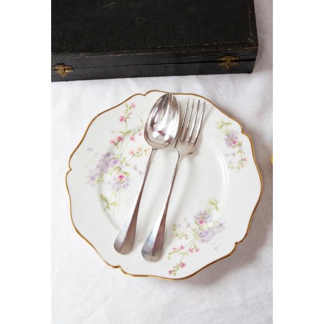 French Cutlery Set in Silver Plated Metal, 1940s, Set of 24 For Sale - Image 7 of 9