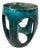 Vintage Openwork Glazed Ceramic Garden Stool For Sale