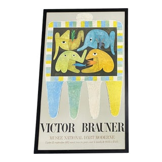 Victor Brauner Exhibition Poster Framed C.1972 For Sale
