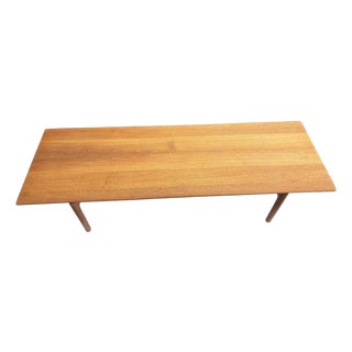 Mid-Century, Danish Modern, Teak and Oak Coffee Table by Hans Wegner, 1950s For Sale