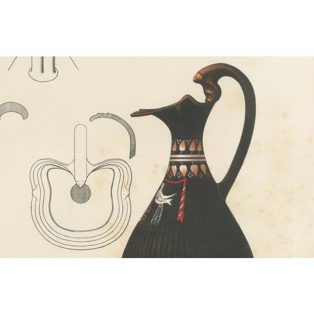 Paper Albert Genick, Greek Jugs with Winged Figure, 1883, Lithograph For Sale - Image 7 of 9