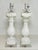 Pair of antique crusty paint column lamps, c.1880 A good looking pair of lamps with a crusty patina mounted on lucite...