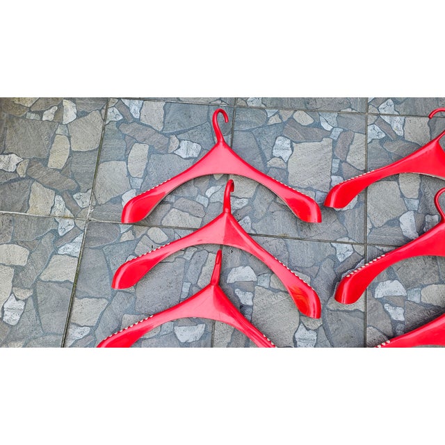 Swedish Red Hangers from Monika Mulder, 1990s, Set of 8 For Sale - Image 14 of 15