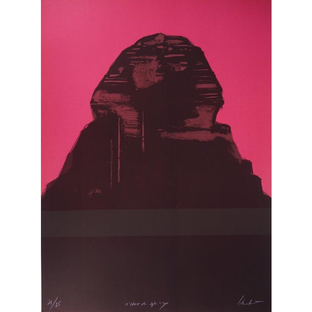 Claude Hastaire, Egypte, le Sphinx rose, Lithograph For Sale - Image 9 of 9