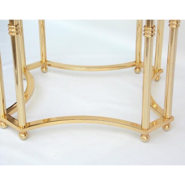1990s Vintage Modern Brass and Glass Tables, a Set For Sale - Image 10 of 12