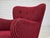 Danish Armchair in Red Striped Wool with Oak Legs, 1960s For Sale - Image 13 of 16