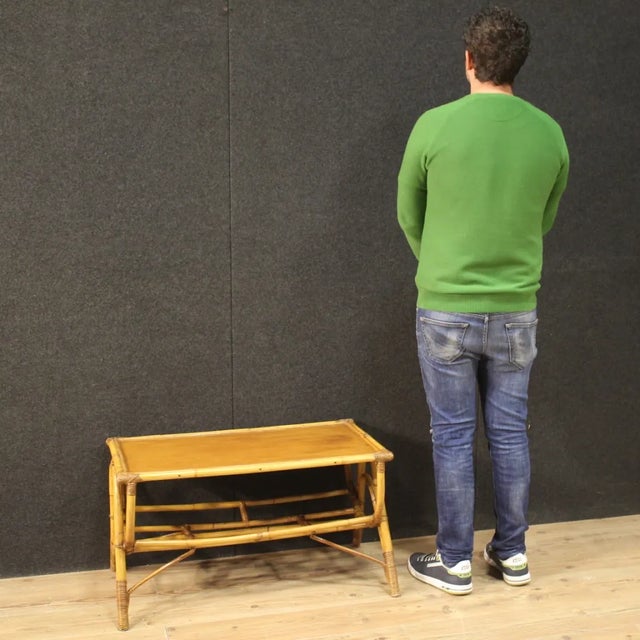 Italian Coffee Table in Bamboo, 1970s For Sale - Image 3 of 13