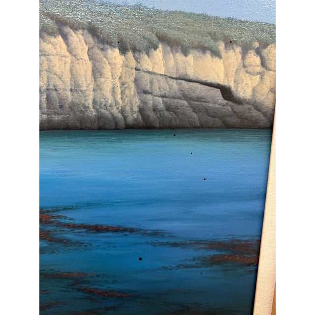 David Dalton Monterey Bay Cove Oil Painting, Signed For Sale - Image 9 of 12