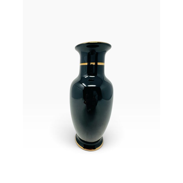 1980s Vintage Chokin Japan Porcelain Crane & Mt. Fuji Bud Vase For Sale - Image 5 of 10