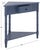 Contemporary Gomez 1 Drawer 1 Shelf Corner Table in Blue For Sale - Image 3 of 9