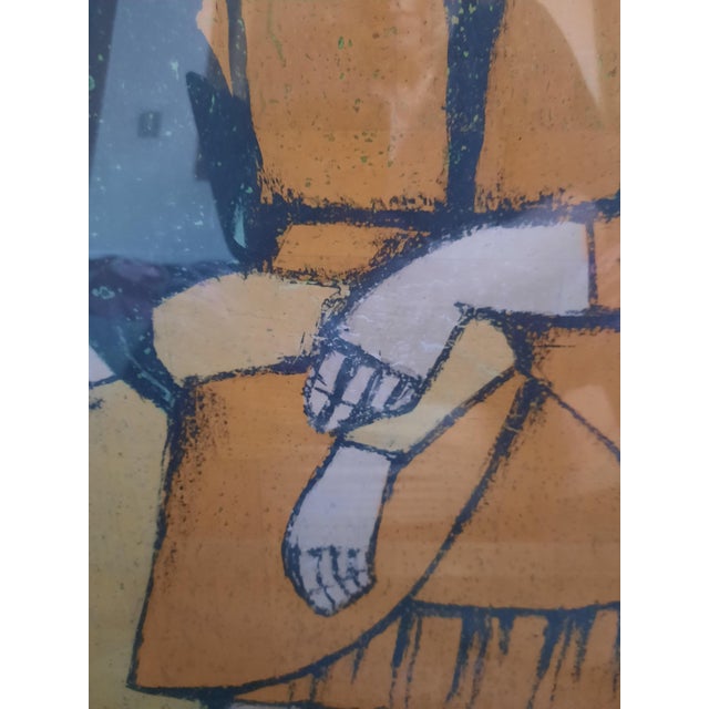 Domenico Cantatore, Accanto a te, Polymaterial Silkscreen, 1950s For Sale - Image 9 of 18