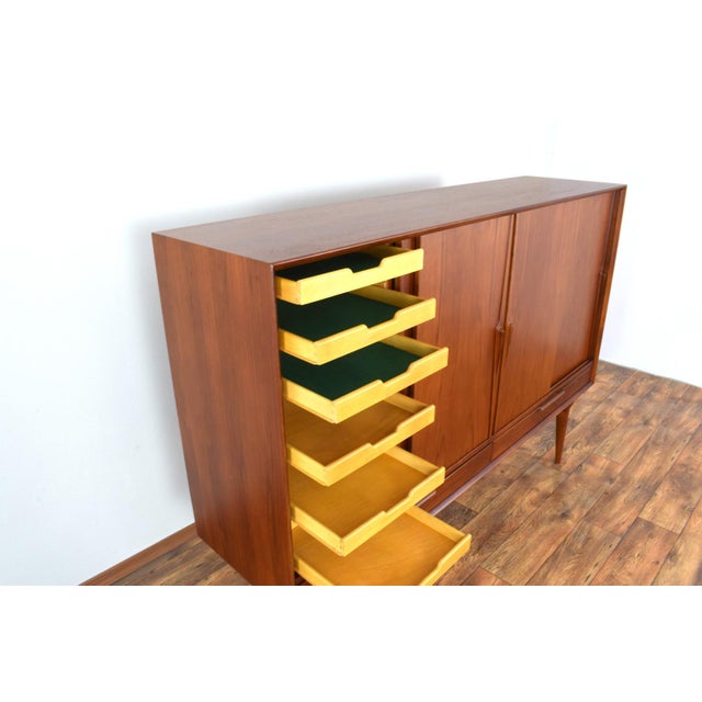 Mid-Century Danish Teak Model 13 Highboard by Gunni Omann for Omann Jun, 1960s For Sale - Image 18 of 18