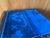 Textile Electric Blue Vintage Turkish Rug Pillow 18x18 For Sale - Image 7 of 13