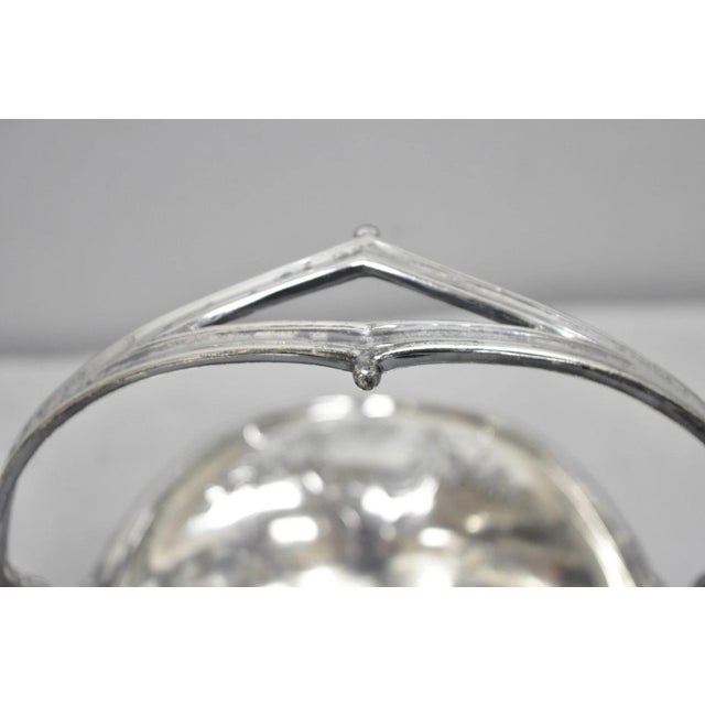 Antique Christofle Gallia French Art Nouveau Silver Plated Fruit Basket W Handle For Sale - Image 14 of 17